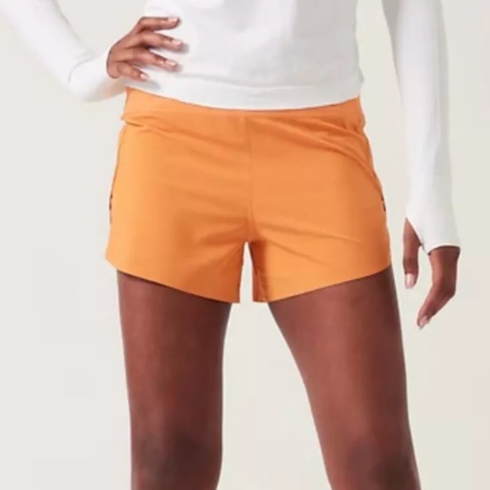 Athleta Run With It 3.5” Shorts - Orange